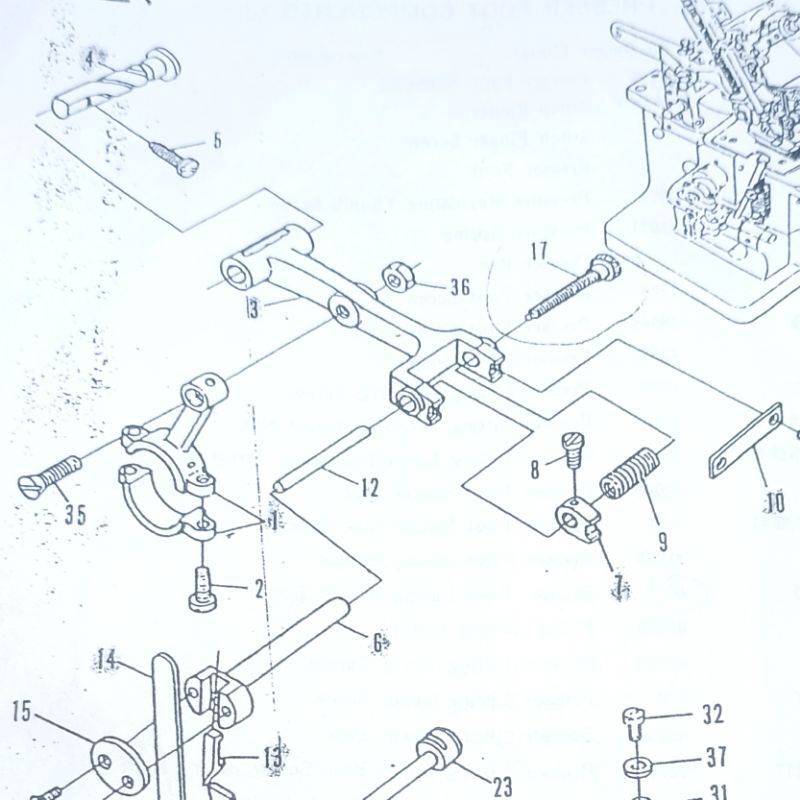 42043 Upper Knife Connecting Rod Assembly / Angka 8 Pisau Atas Mesin Jahit Obras Kecil