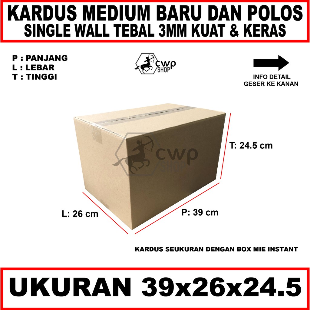 

Kardus Box Polos Uk 39x26x24.5cm