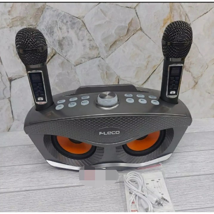 COD SPEAKER BLUETOOTH WIRELESS KARAOKE FLECO FL-311PLUS BONUS 2 MIC WIRELESS X-BASS / SPEAKER SALON AKTIF X-BASS FLECO FL-311PLUS /SPEAKER KAROKE / SPEAKER WIRELESS