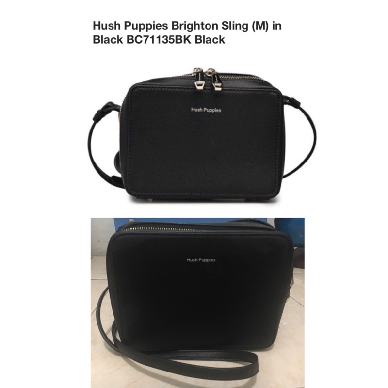 [PRELOVED] Tas Hushpuppies Brighton size M - Hush Puppies SlingBag Black Crossbody (Hitam Selempang)
