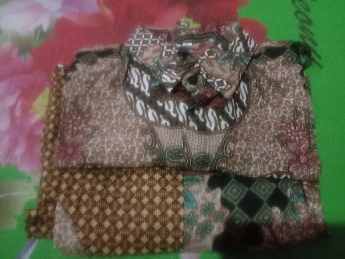 Sania Ruffle Batik Couple Ori Ndoro Jowi /gamis Batik Couple Murah