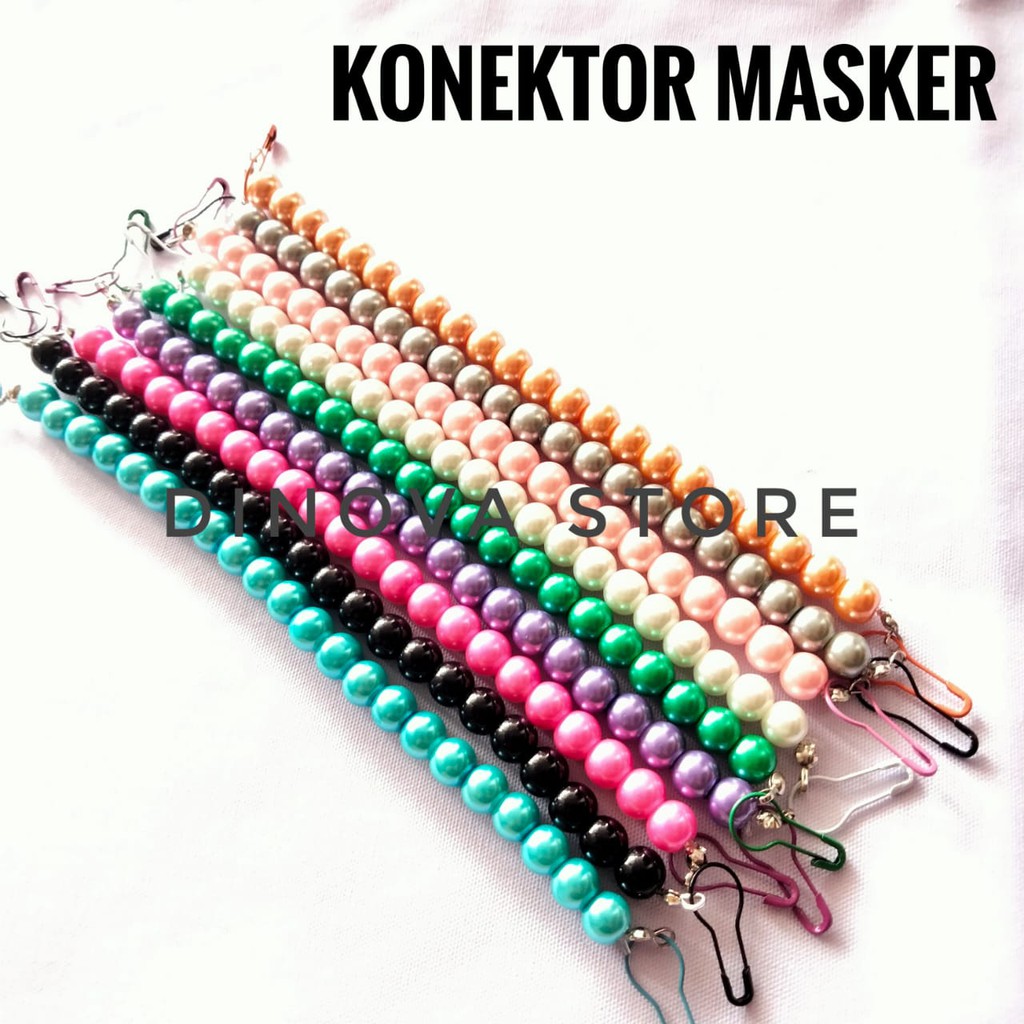 KONEKTOR MASKER MUTIARA 8M/konektor masker/pengait masker/dinova store/pgx