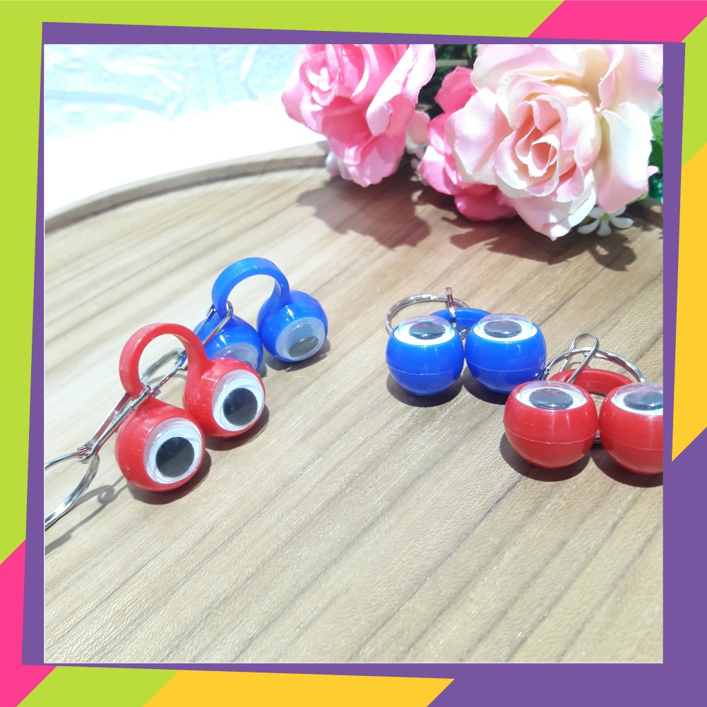 1283 [Grosir] @12pcs gantungan kunci model mata / Key chain eye