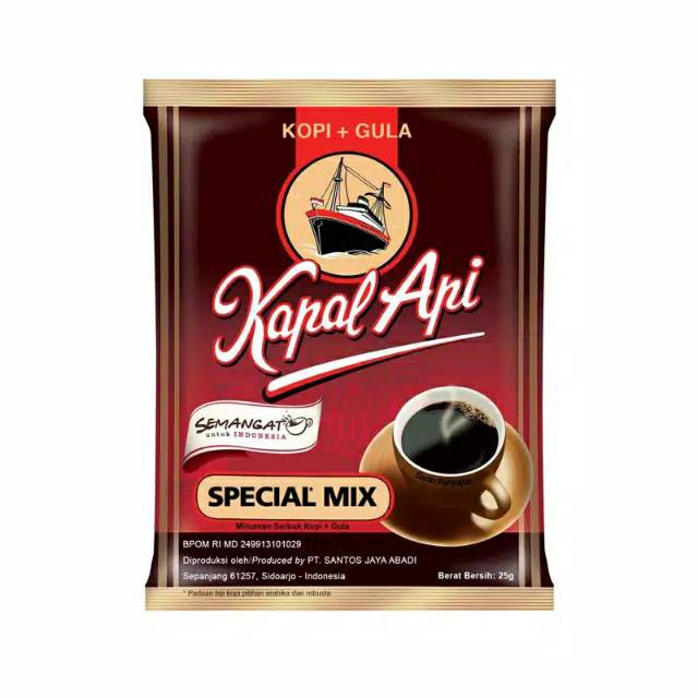 

Kopi Kapal Api Special Mix Renteng (Isi 10 sachet x 25 Gram) / Kapal Api Special Mix 25gr isi 10s