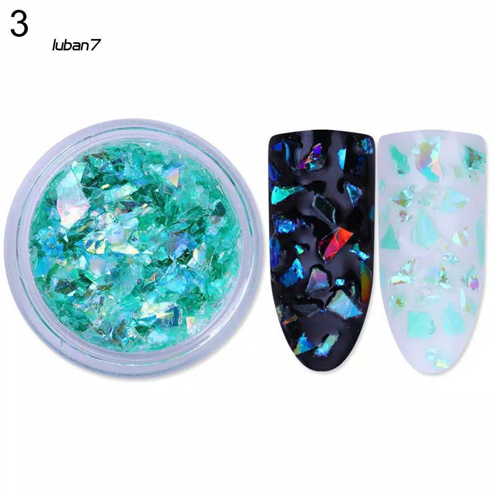 HOLOGRAM PAYET KACA UNTUK DEKORASI KUKU Nail art rhinestone