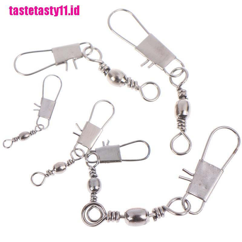 【TTID】Barrel swivels rings fishing line connector with interlock fishing lure