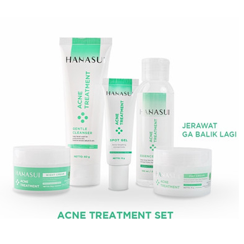 Hanasui Acne Treatment{Spot Gel, NIght Cream, Gentle Cleanser, Essence, Day Cream}