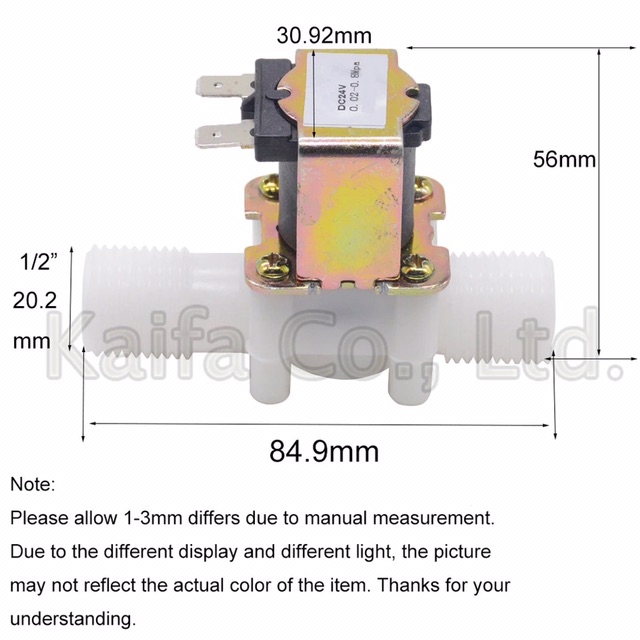 Solenoid Valve 220V 1/2 inch Mesin Cuci Dispenser Tekanan Pneumatik Controller switch