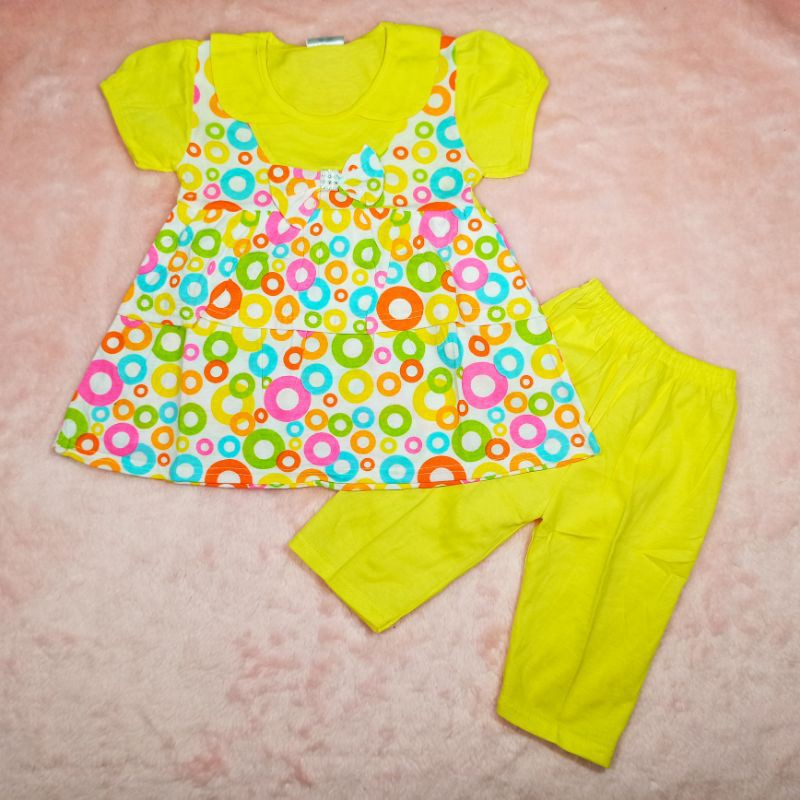 Ss#1013 Setelan Anak Perempuan size 1-2tahun / Baju Setelan Anak Lucu / Pakaian Anak Cewek