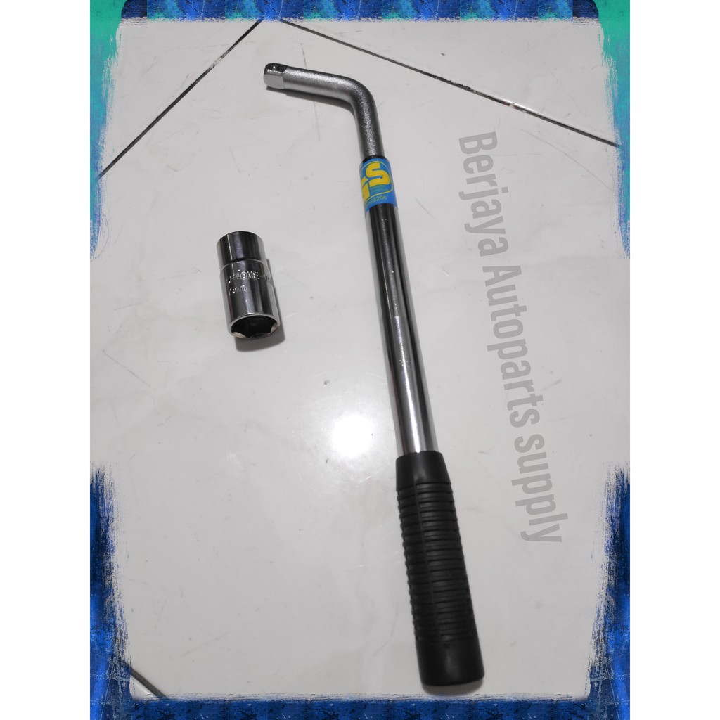 KUNCI RODA TARIK MOBIL 19 &amp; 21Mm / TELESCOPIC WHEEL NUT WRENCH / KUNCI RODA L TARIK