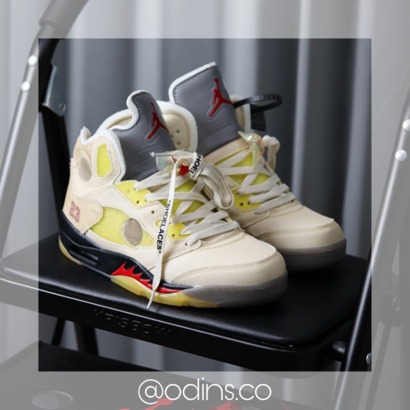 Sepatu Pria | Sepatu Basket | Jordan 5 Sail Off White