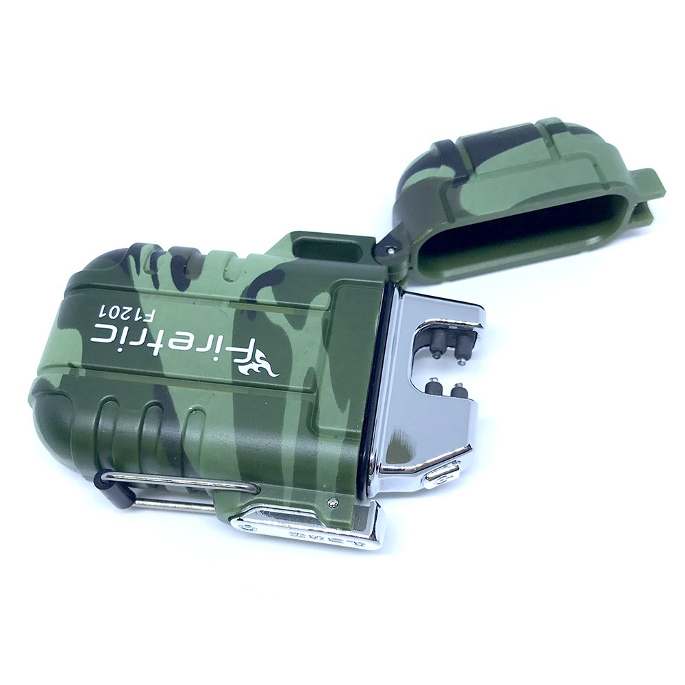 Firetric Explorer Korek Api Elektrik Pulse Plasma Cross Arc Lighter Waterproof - F1201 - Green