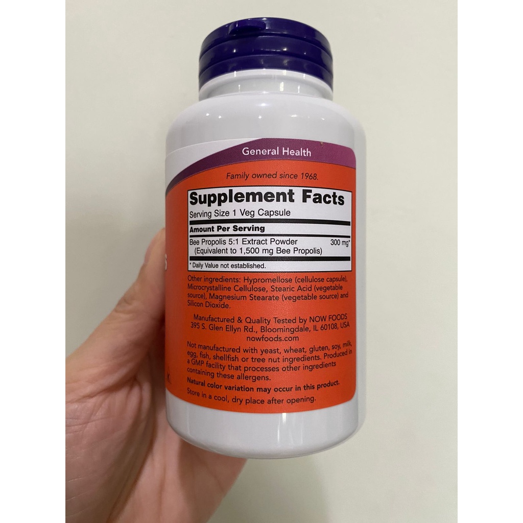 Now Foods Propolis 1500 5:1 Extract Natural Bee Product Food Vitamin