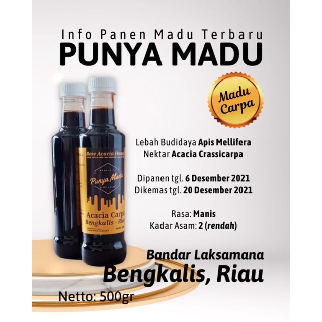 

madu murni acacia crassicarpa 500g