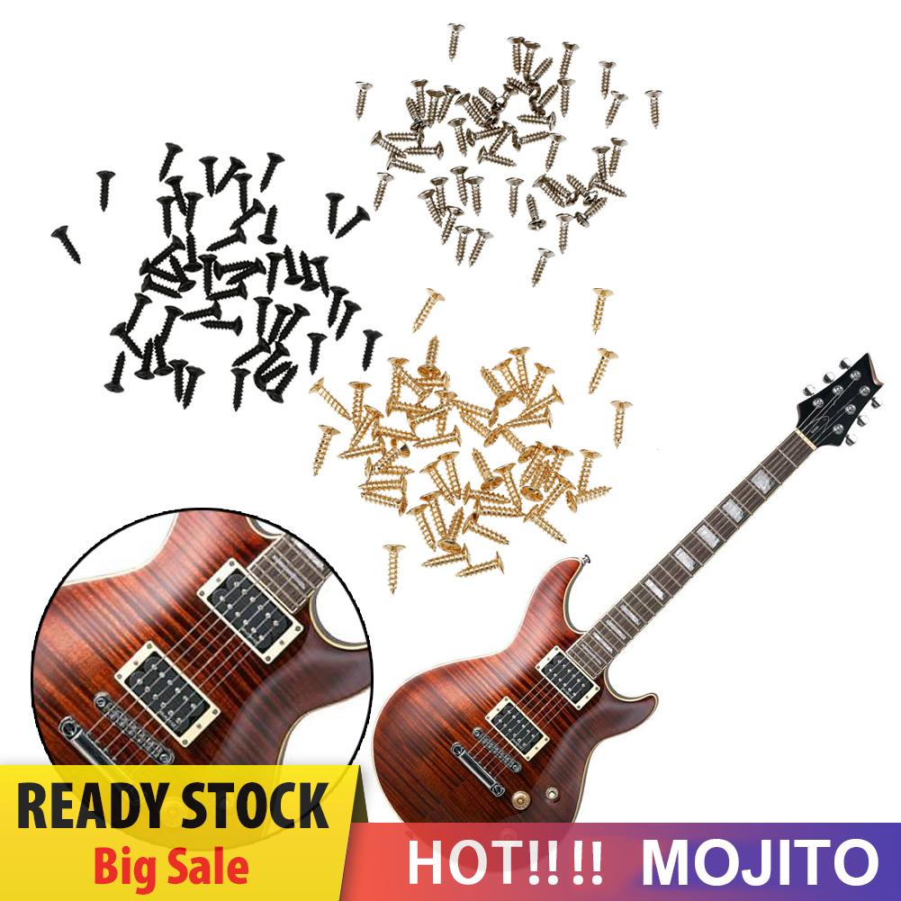 MOJITO 50pcs Acoustic Guitar Electric Guitar Guard Screw Electric Bass Panel Screw