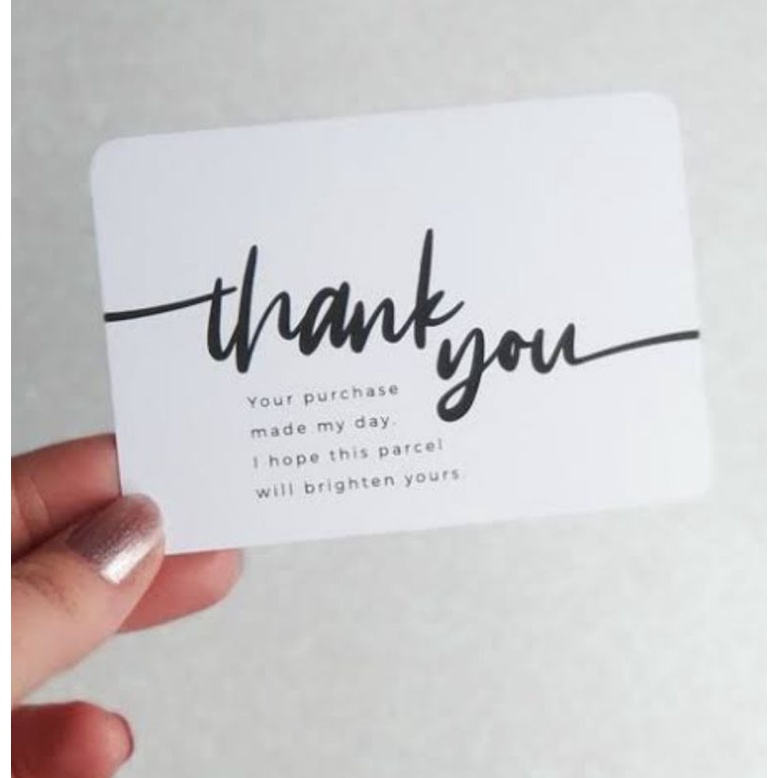 

THANK YOU CARD CUSTOM (S) [READ DESKRIPSI]