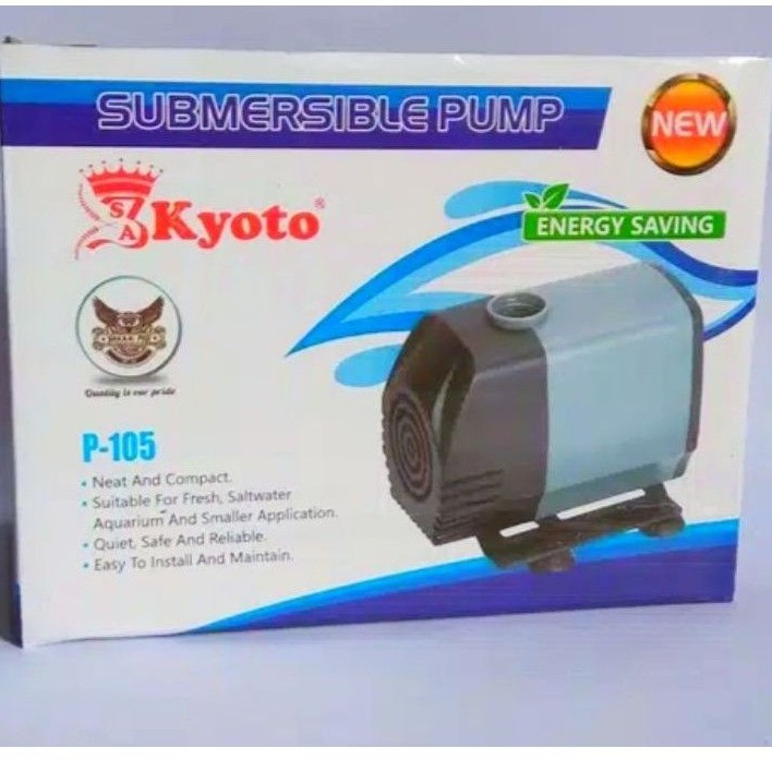 KYOTO P 105 Pompa Celup Kolam Aquarium Aquascape Hidroponik Kyoto 105 Low Watt Submersible Pump Power Head