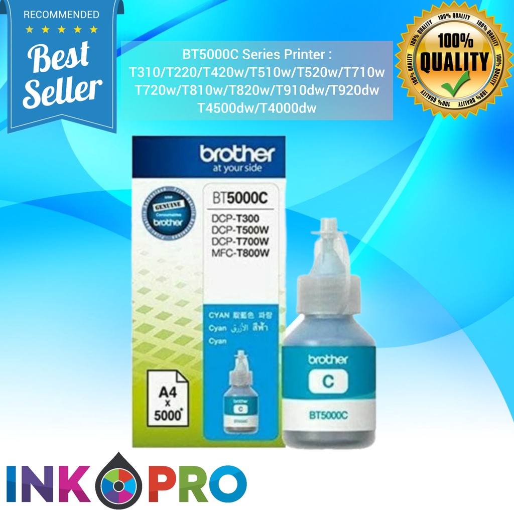 Tinta Brother BTD60BK - BT5000 PREMIUM HL-T4000DW,DCP-T220,DCP-T310,DCP-T420W,DCP-T510W,DCP-T520W,DCP-T710W,DCP-T720W,DCP-T820DW,MFC-T810W,MFC-T910DW,MFC-T920DW,MFC-T4500DW