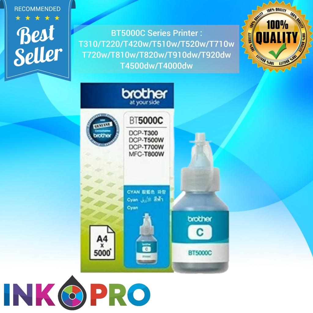 Tinta Brother BTD60BK BT5000 1Set PREMIUM Untuk Printer DCP-T310  DCP-T510W  DCP-T710W DCP-T810W - Original