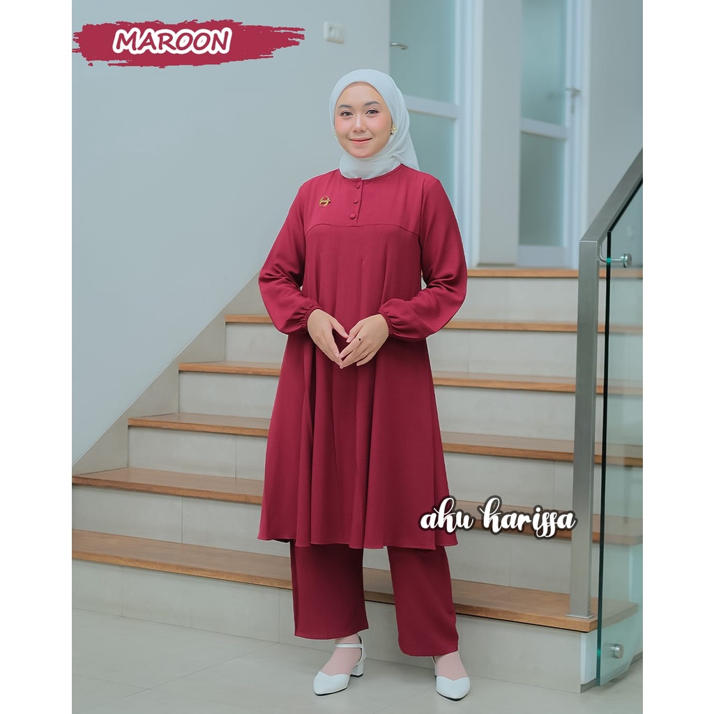 Alita One set/ Set Celana Original Aku Karissa/ Set Wanita Bahan Ity crepe.