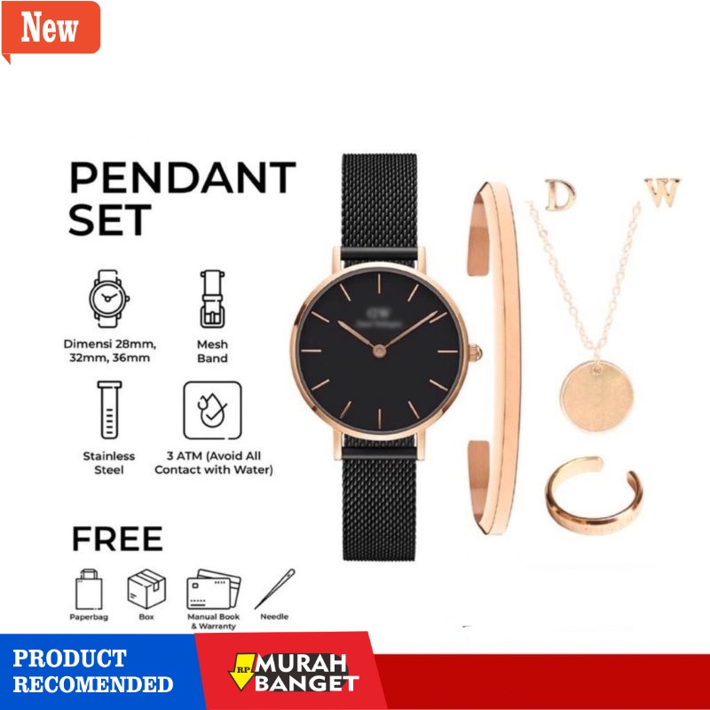 Jam analog wanita terbaik- Bayar Di Tempat - Jam Tangan Fashion WD 01 KZ Petitie Melrose Paket Acc ,