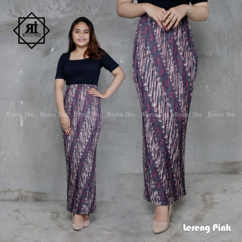 COUPLE KEMEJA BATIK COUPLE ROK BATIK MOTIF LERENG PINK