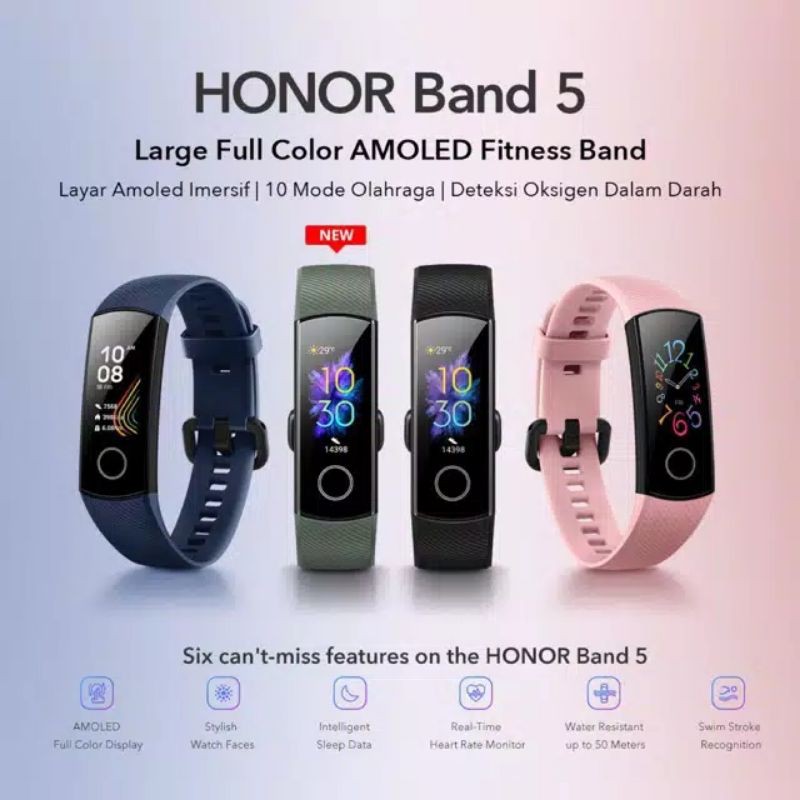 Honor Band 5 Smartband AMOLED Smartwatch