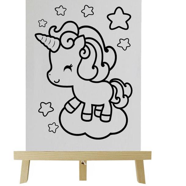 

DI-195>> Kanvas Lukis Anak Baby Unicorn Cloud Canvas Coloring Mewarnai MEL1202