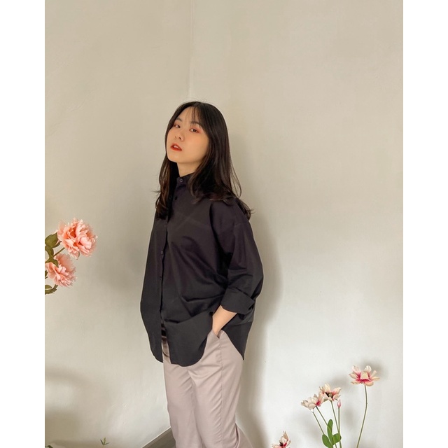 KANON - Kori Boyfriend Shirt - Kemeja kantor / kuliah wanita oversize