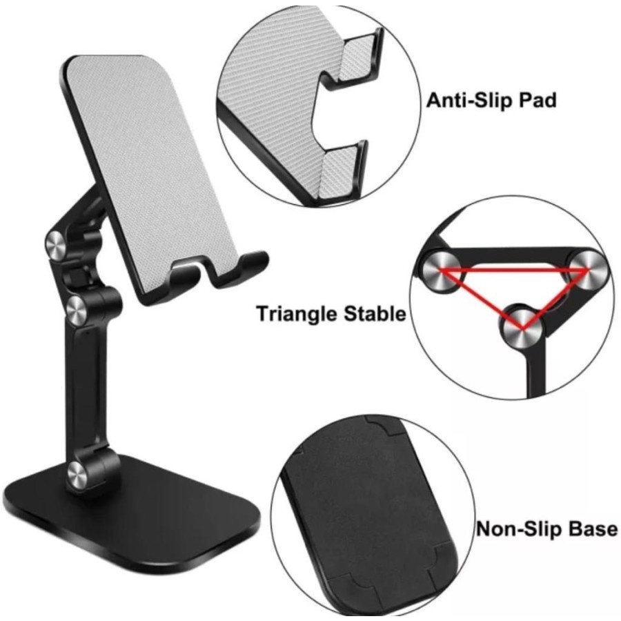 HOLDER PHONE STAND UNIVERSAL FOLDING DESKTOP HD 23 - DUDUKAN HP - TABLET