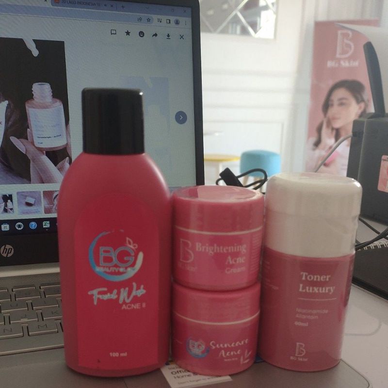 PAKET ACNE SENSITIF/ LUXURY/ BRIGTHENING BEAUTY GLOW SKINCARE ORIGINAL 100% BG SKINCARE-ACNE SUPER SENSITIF