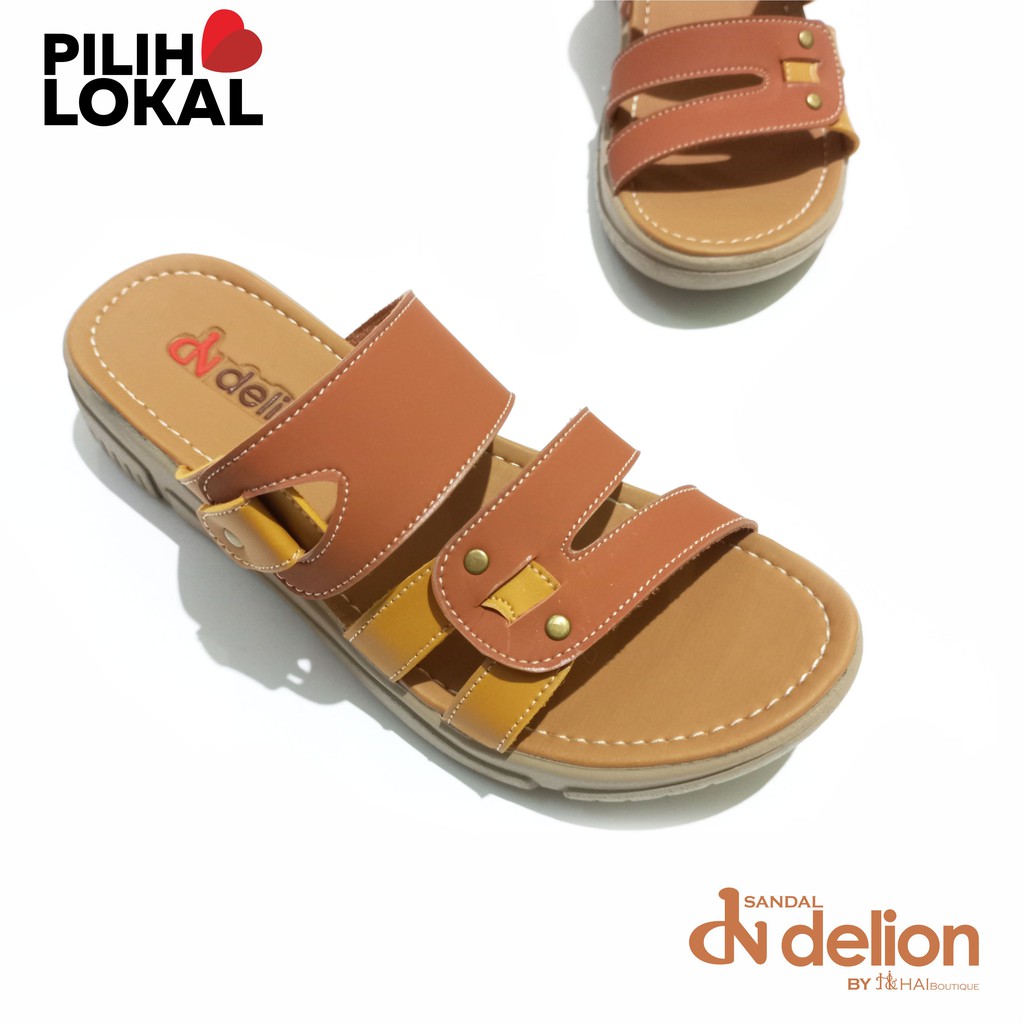 Wedges 3cm Sandal Platform Wanita Murah Casual Slip Sendal Cewek Santai Selop Original Lokal Tasik