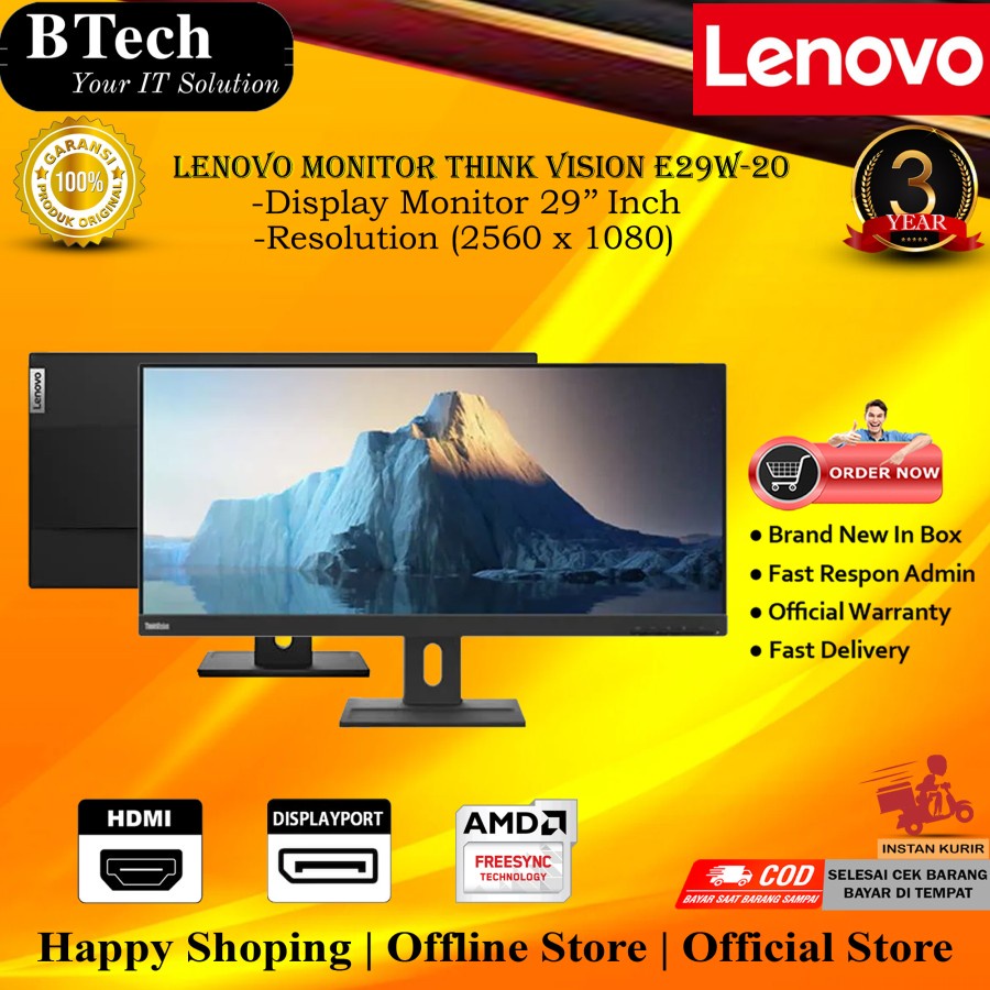 LENOVO Monitor Thinkvision E29w-20 29'' Inch