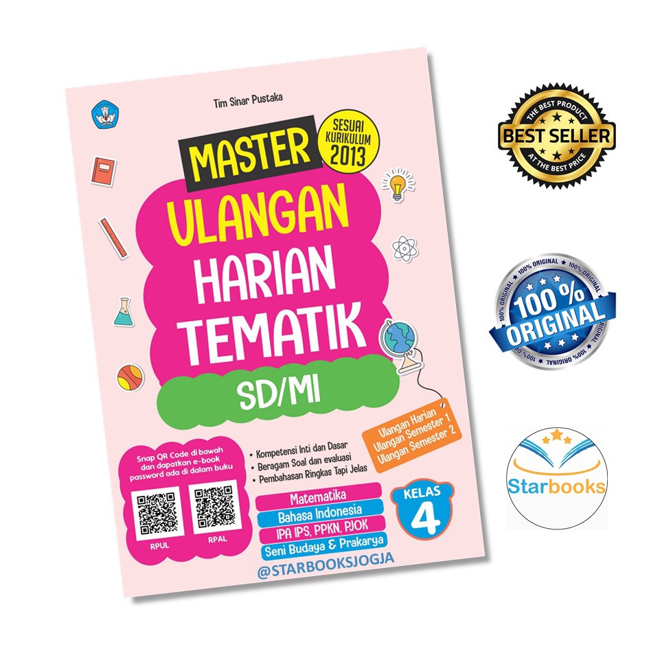 Bestseller Buku Master Ulangan Harian Tematik Kelas 4 Sd Mi