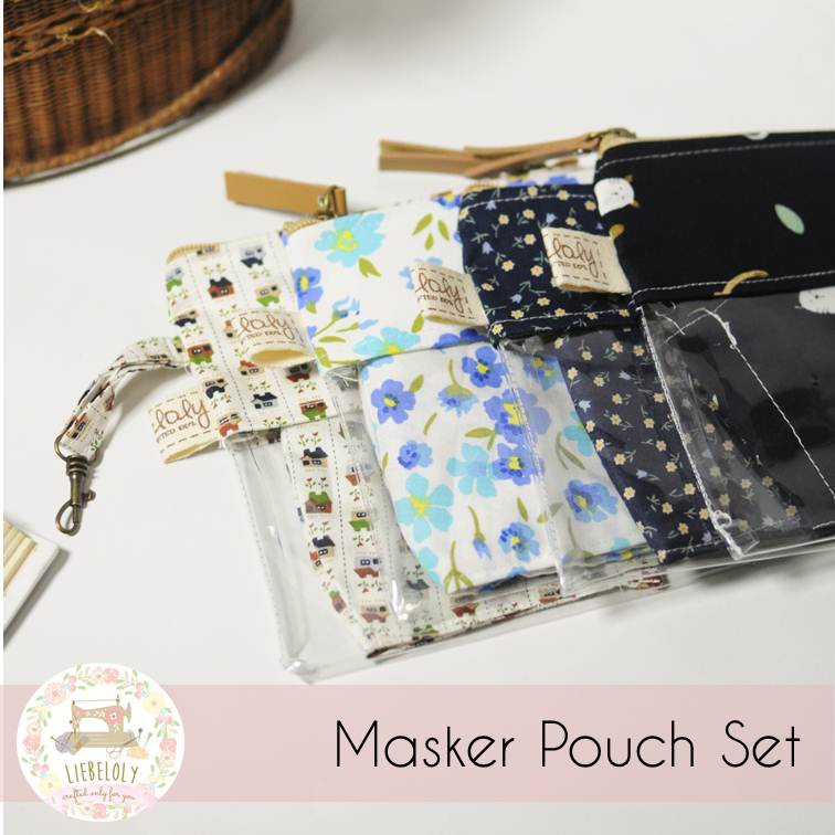 Liebeloly-Pouch Masker Set Transparan Home Series