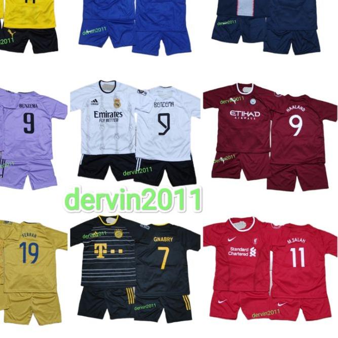 setelan baju bola anak buat anak/ jersey futsal/ buat anak umur 7 tahun sampai 10 tahun