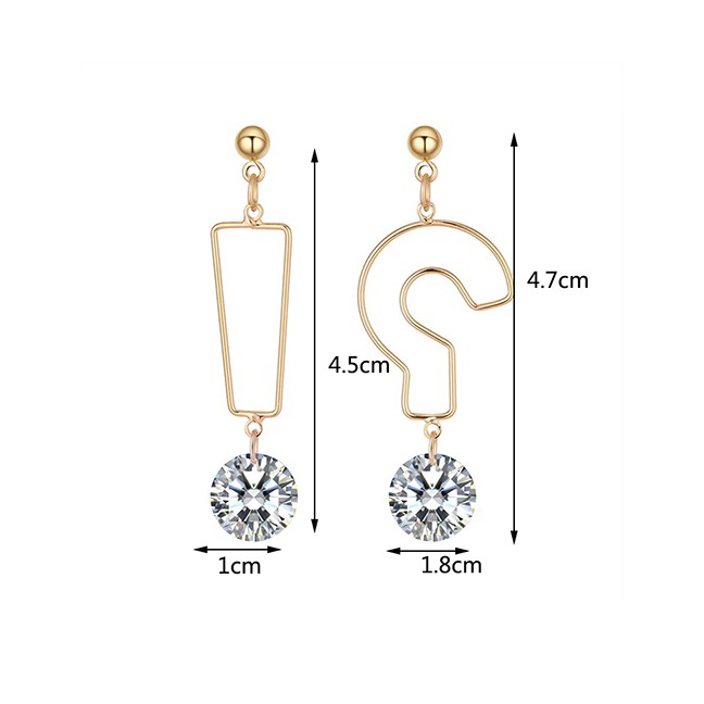 LRC Anting Tusuk Fashion Question Mark Shape Design Earrings