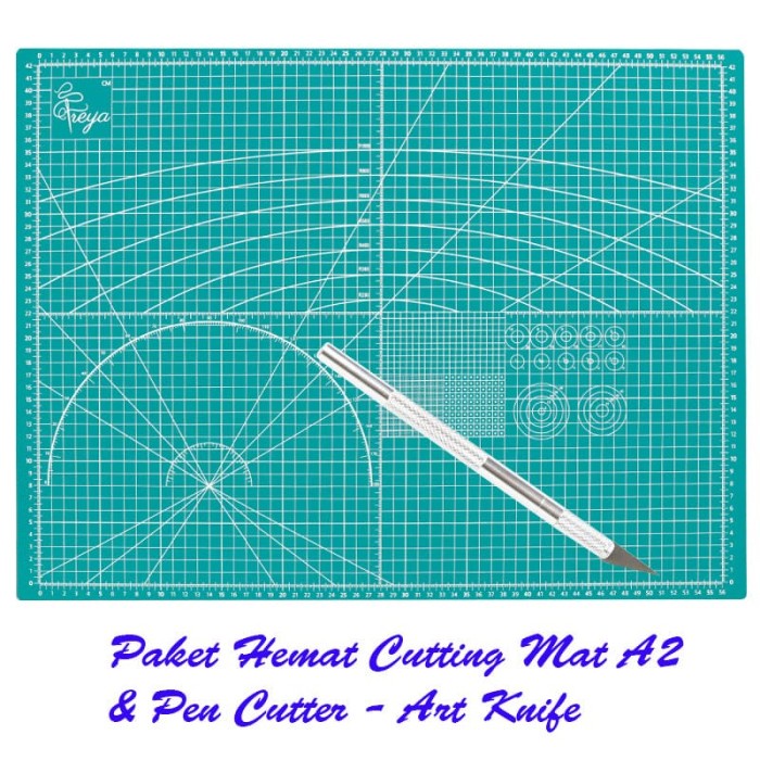 

Dijual [Paket Hemat] Cutting Mat A2 Double Sided + Pen Cutter Design Knife Gilaa!!!