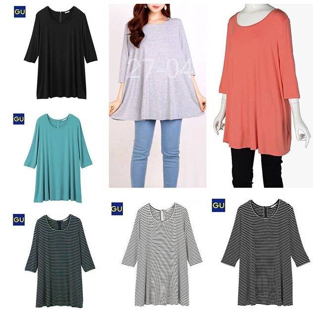  CB Baju  Wanita Branded UNIQLO  Tunic Top Shopee Indonesia