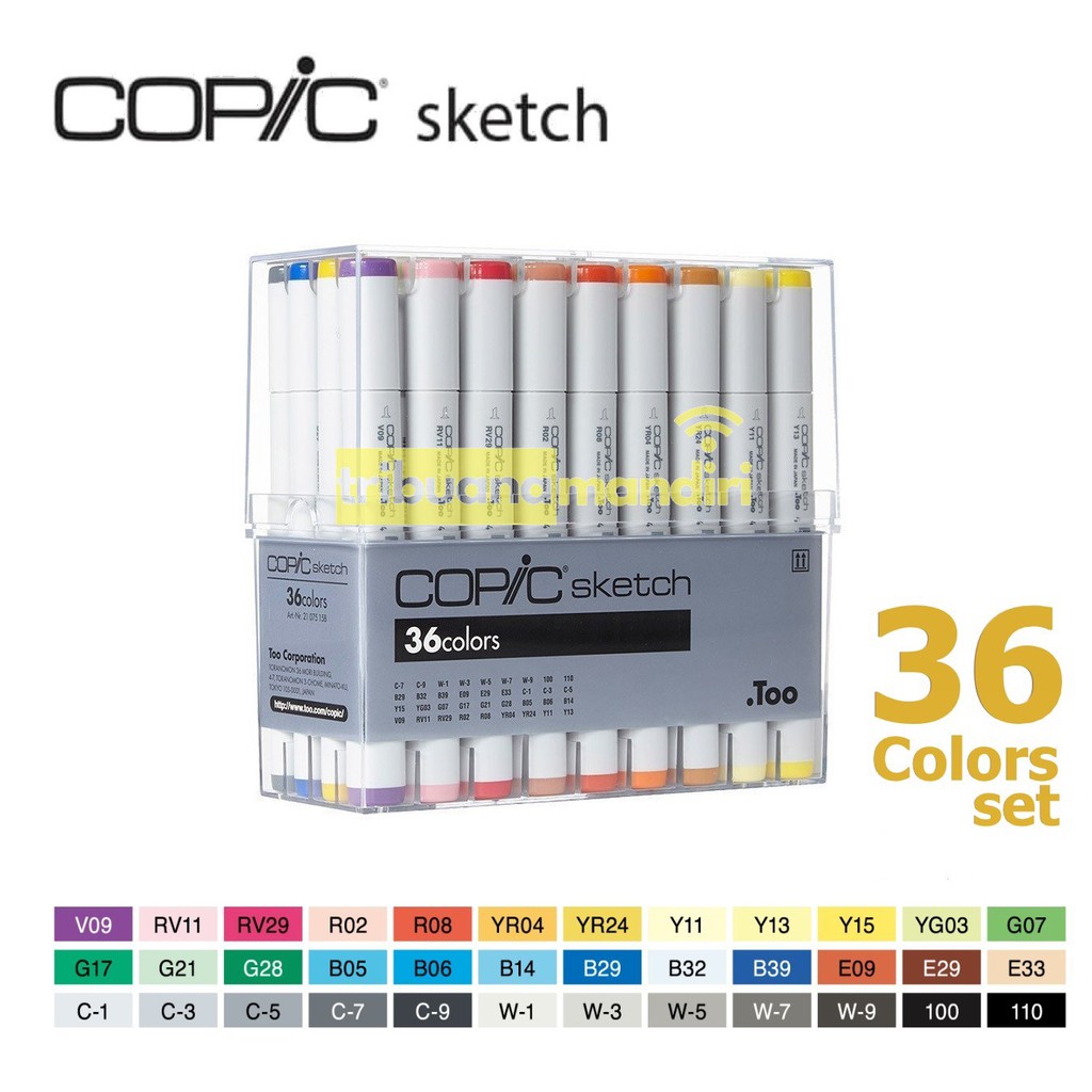 

COPIC Sketch Marker 36 Basic Color - CSM/36BC