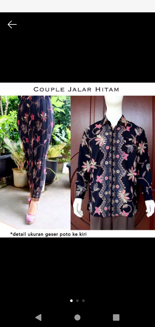 Couple Batik Jalar Black/ Rok Plisket