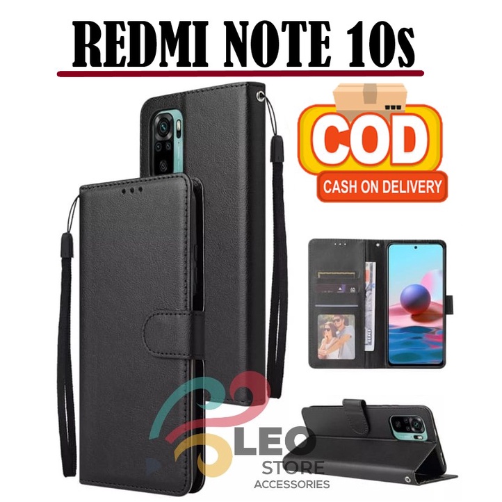 DOMPET HP UNTUK XIAOMI REDMI NOTE 10s (2021) NEW LEATHER FLIP CASE XIAOMI REDMI NOTE 10s (2021) NEW