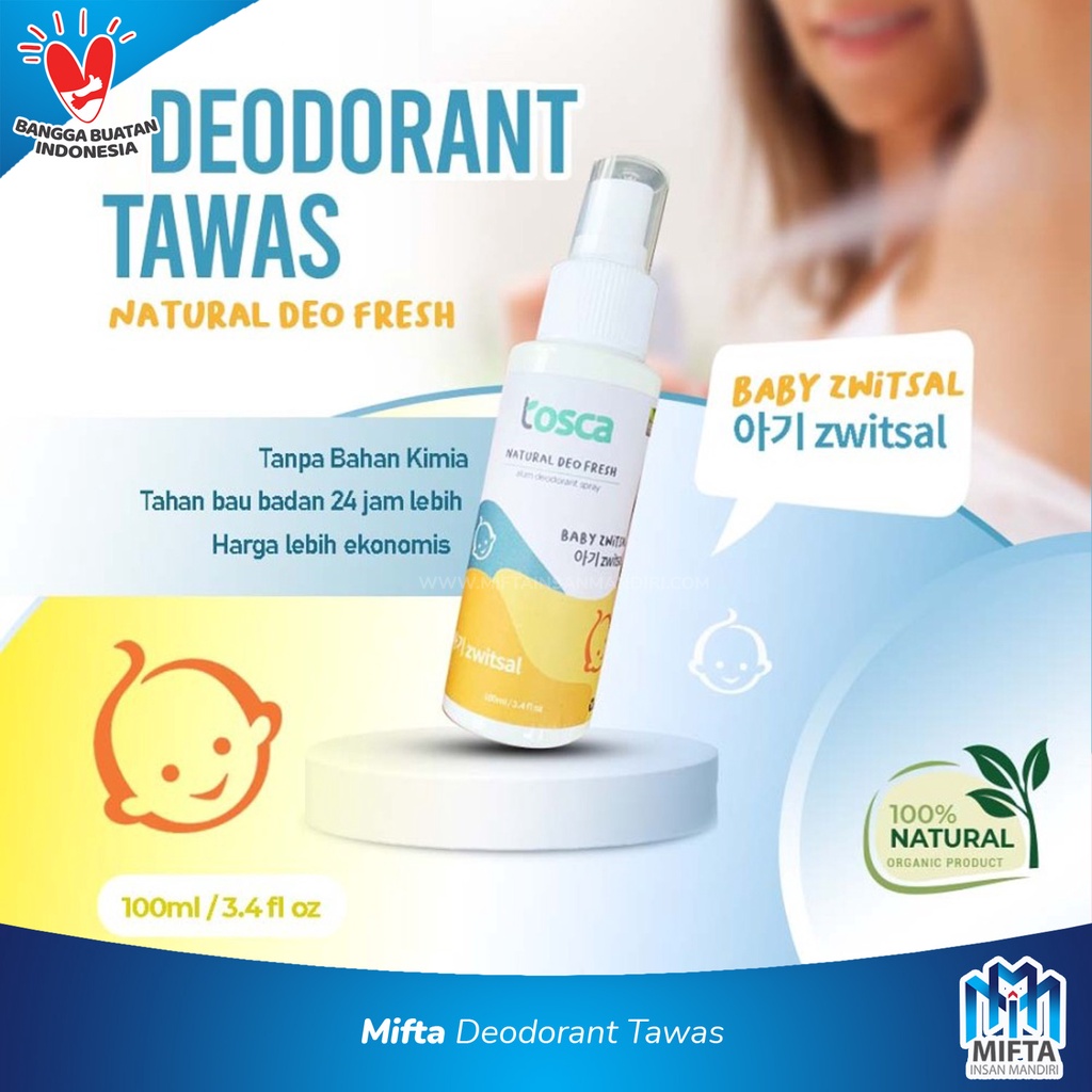 DEODORANT TAWAS SPRAY / NATURAL DEO FRESH 100ML TOSCA / DEODORAN SPRAY