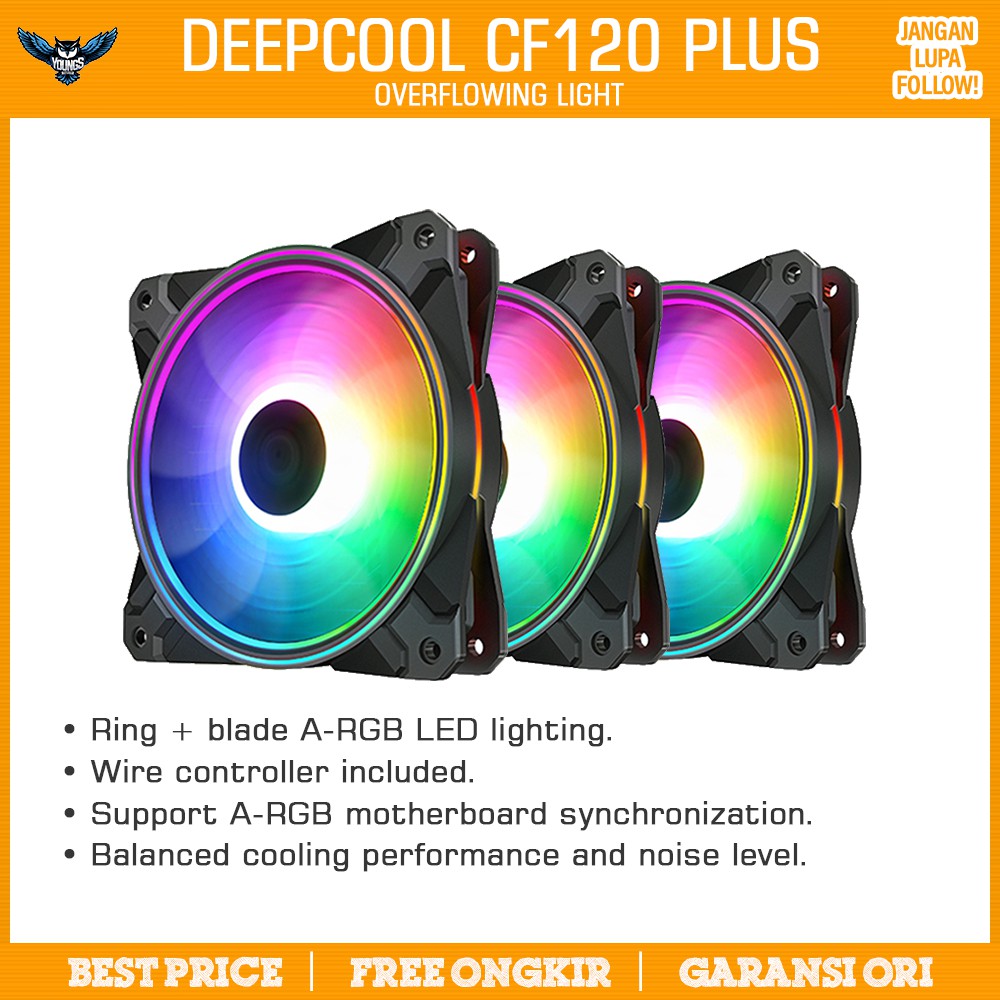 DEEPCOOL CF120 PLUS - 3x Fan Case 12cm ARGB | 3in1 RGB CF 120