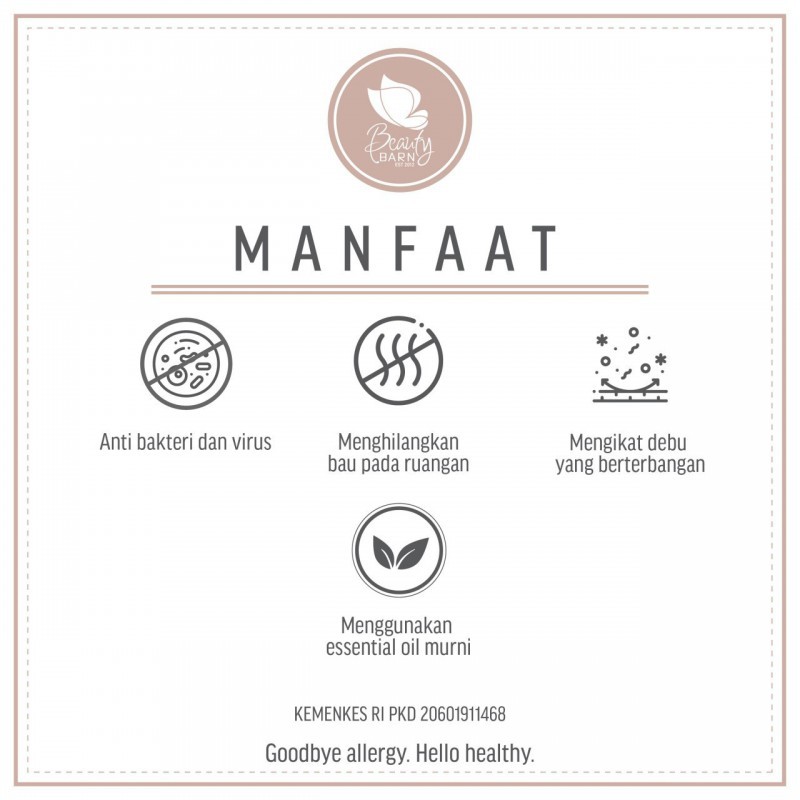 Beauty Barn Home Vir-O Natural Room Disinfectant Spray - 120 ml