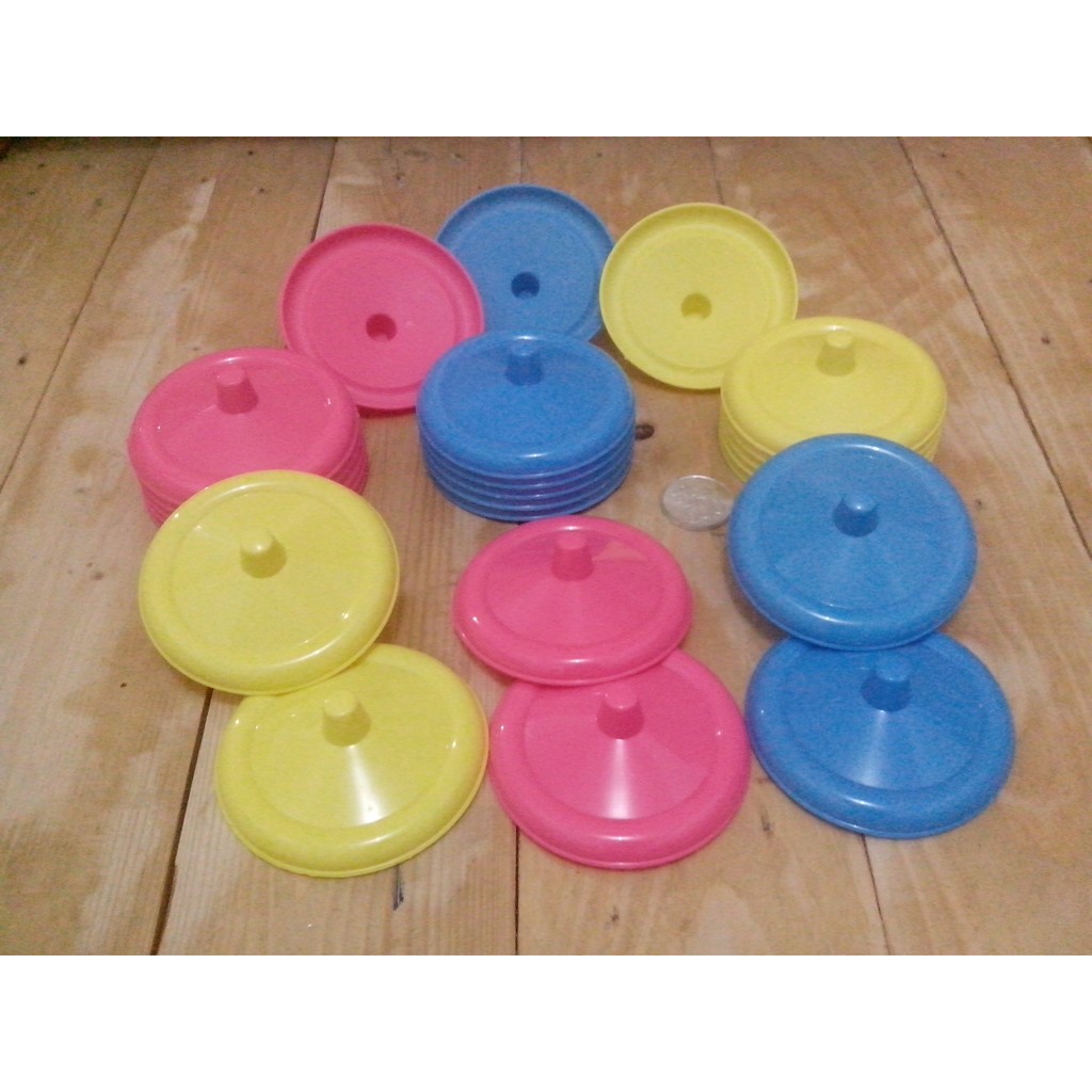  TUTUP  GELAS  Plastik  WARNA 1 SET 12 PCS Shopee Indonesia