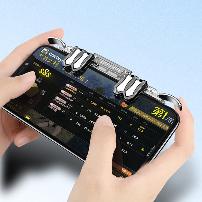 Trigger Gaming Handphone Smartphone btsg Metal Untuk Trigger Controller Tombol Aim Gamepad Handphone