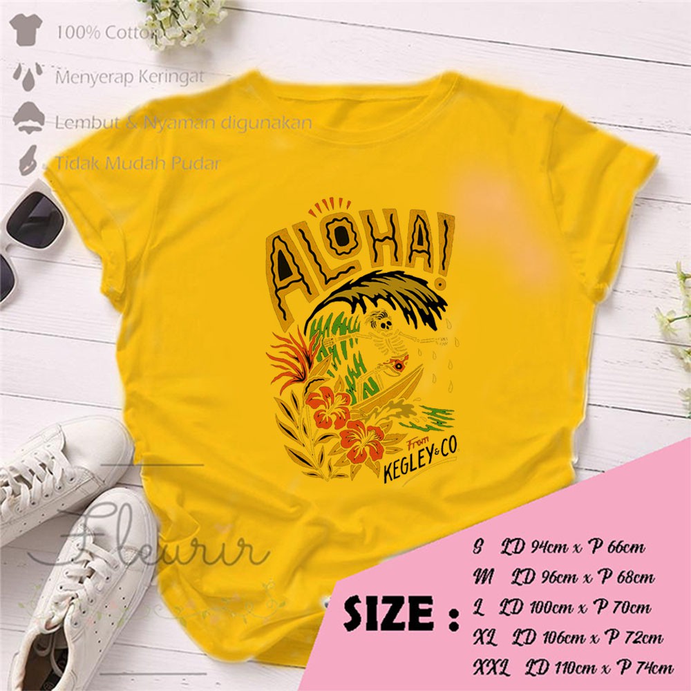 FLEURIR - KAOS WANITA DEWASA LENGAN PENDEK ALOHATUMBLR TEE UNISEX