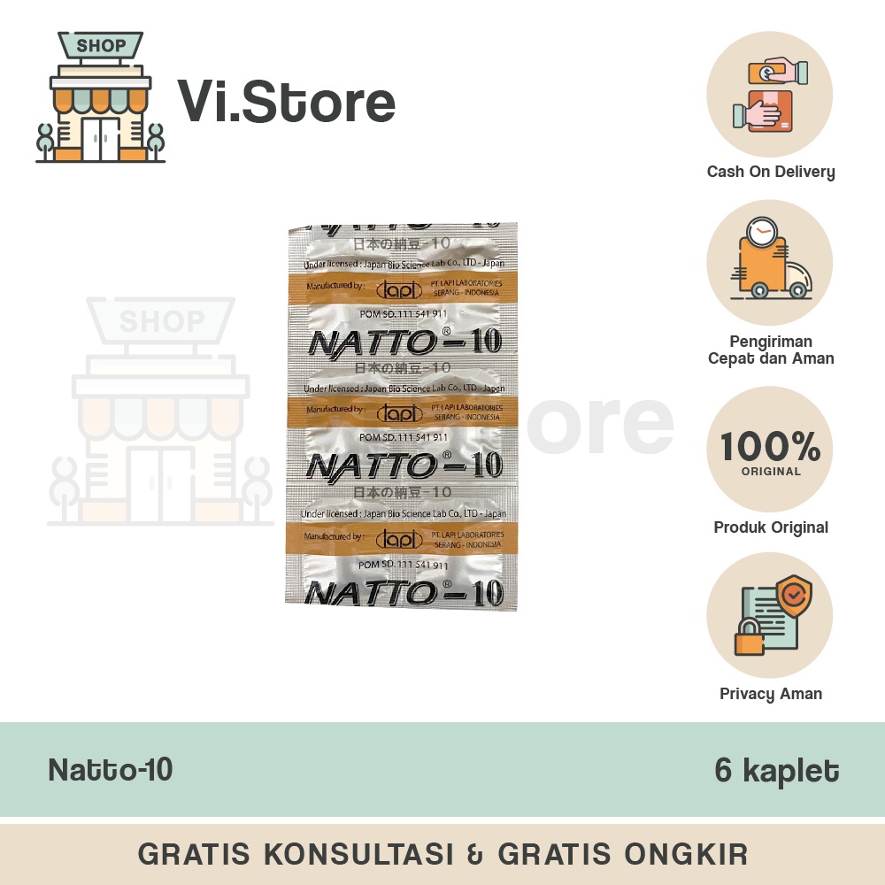 Natto - 10 Suplemen Perawatan Sel Tubuh dan Antioksidan 1 Strip