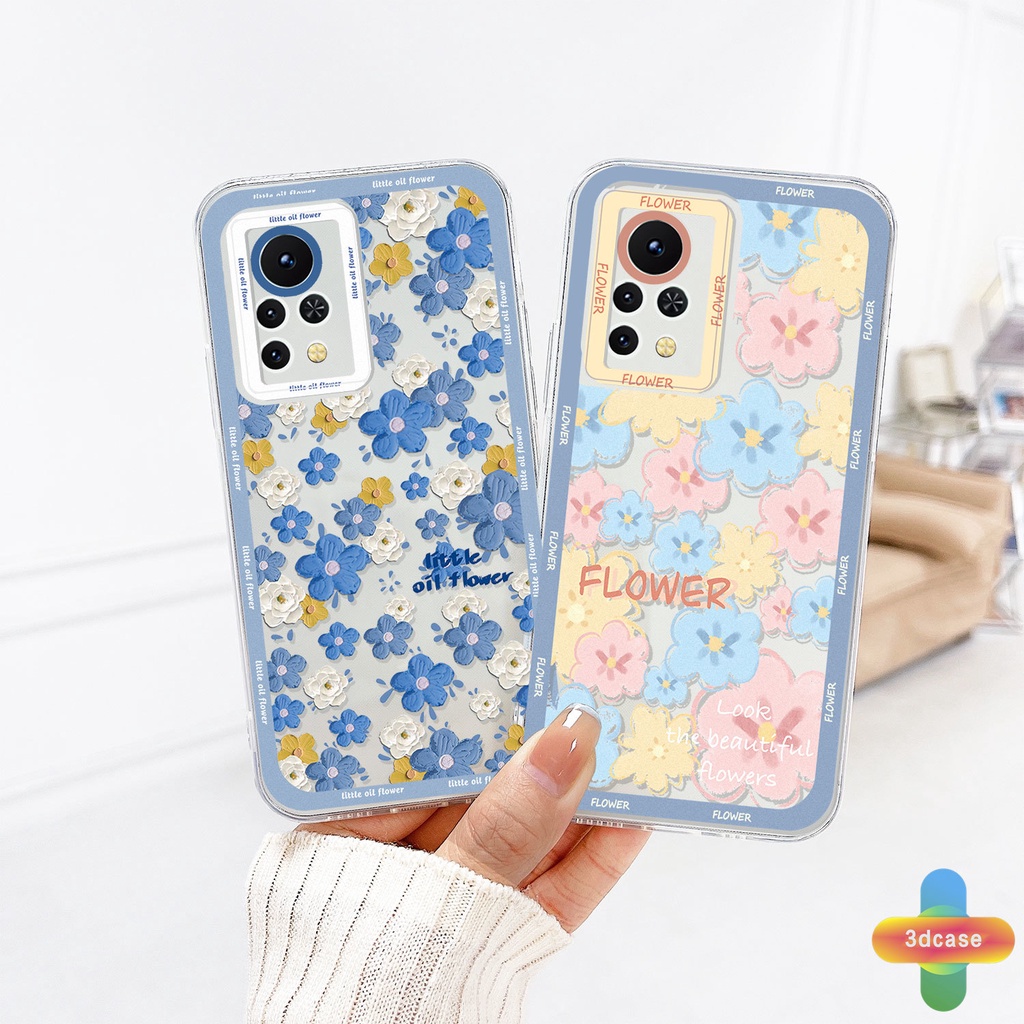 Case HP Infinix Hot 10 11 Play 10 10t 10s NFC 10i 9 Pro 10 Lite 11 Plus Hot 9 Play 11 11S NFC Infinix Smart 6 5 4 4C 5 Pro Tencno Spark 5 PRO A15 A16 A9 A5 A7 A5S Y12 Y20 Y15S Y21S A12 Shockproof little oil flower Camera Lens Protection Phone Case